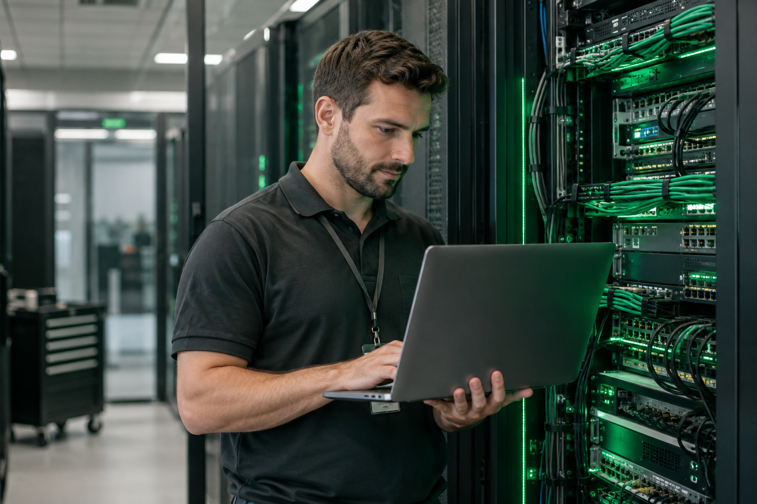 Illustrative IT specialist and managed network equipment